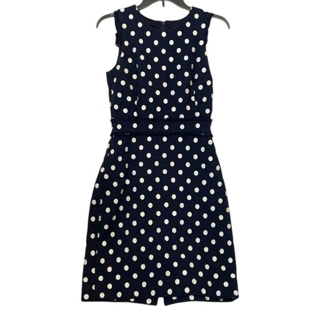 JCrew Tweed Shift Blue Dress Size‎ 0 Midi